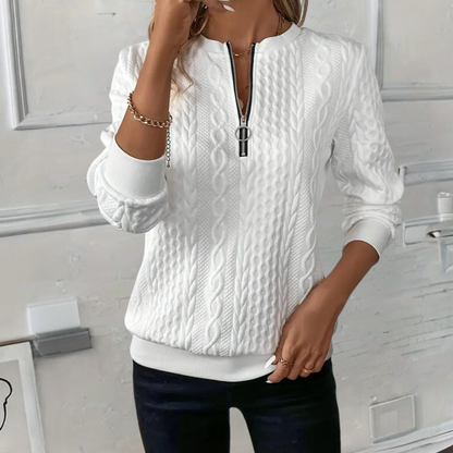 Norvielle Damen Casual-Pullover Weich Texturiert