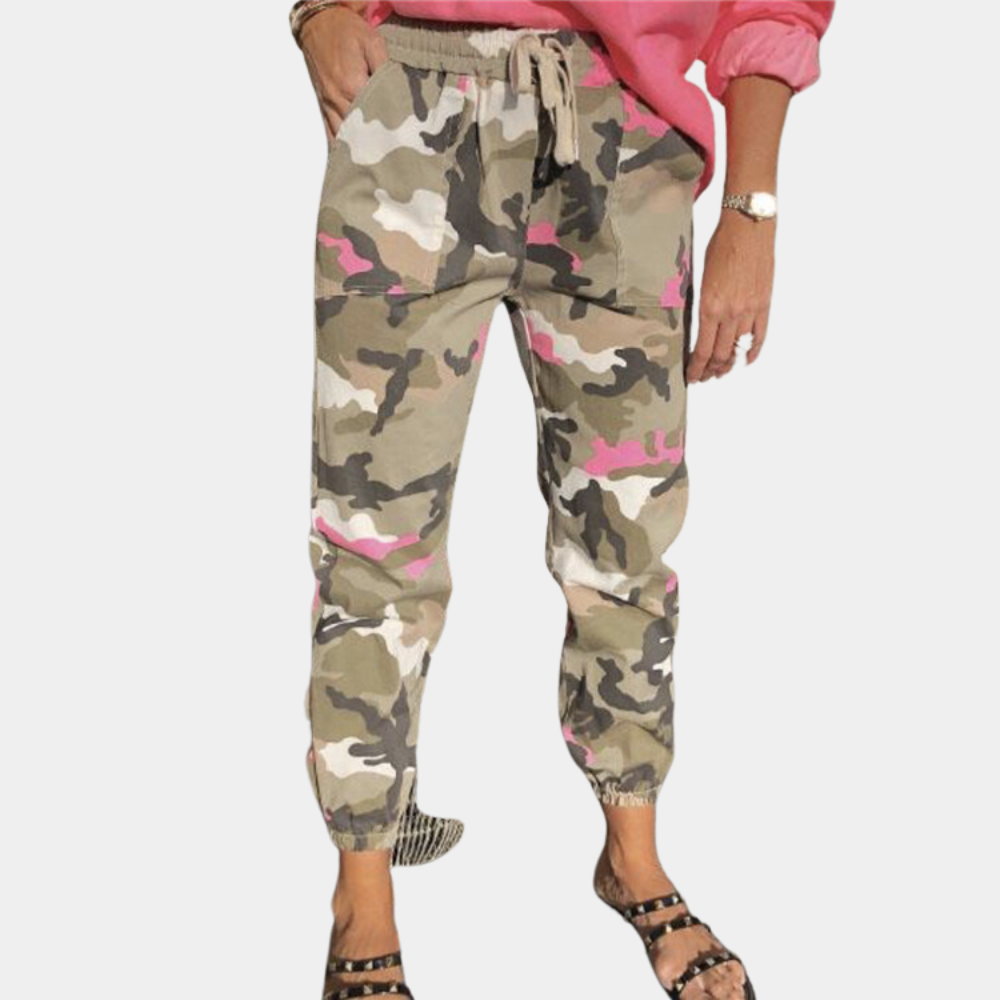 Damen Sommerhose Bequem Leicht Baumwolle Pastellblau - Norvielle