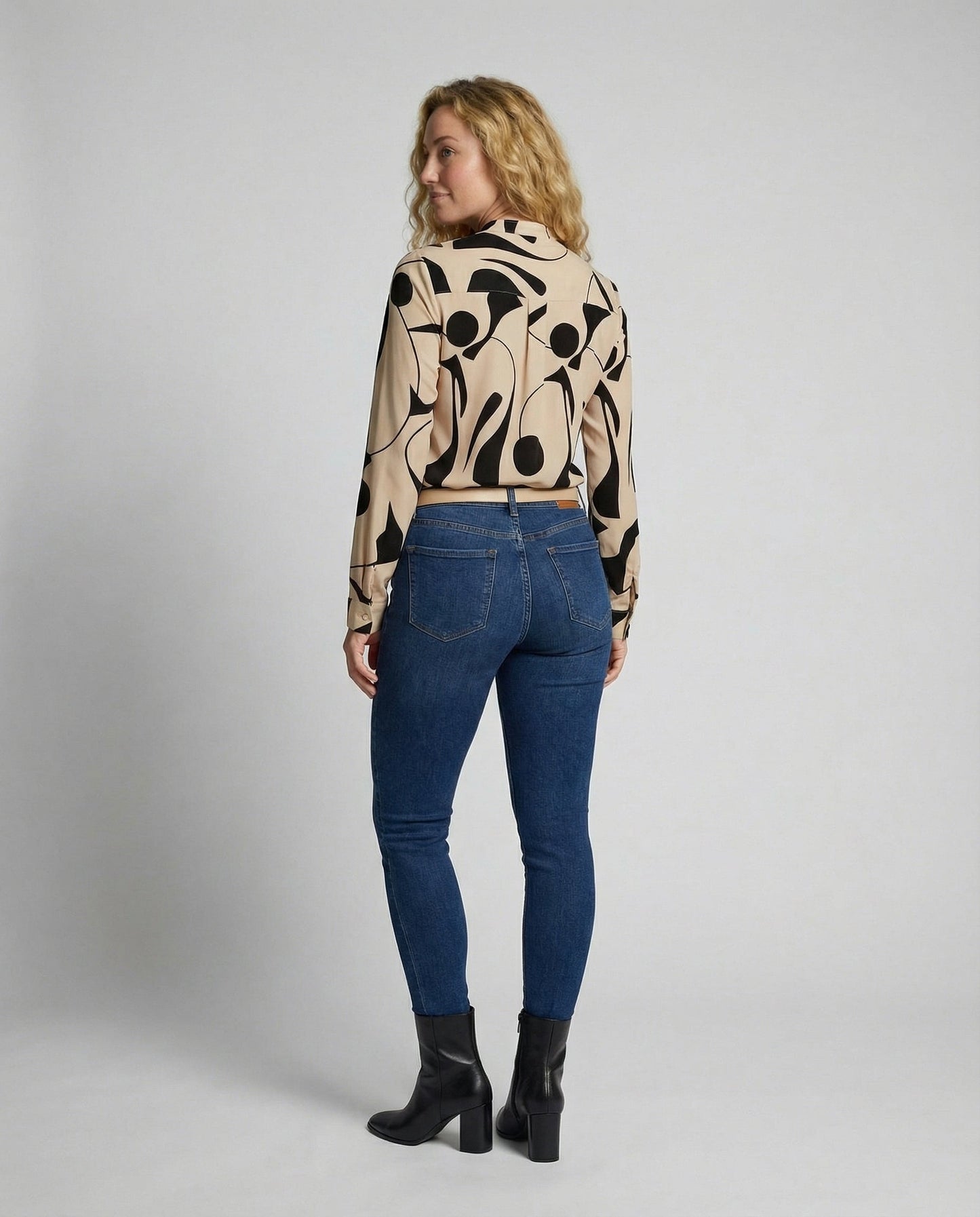 Damen Bluse Komfortbauschleife Weiß