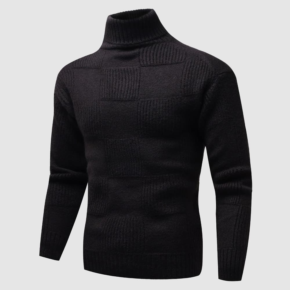Herren Rollkragenpullover Figurbetonter Baumwolle Beige