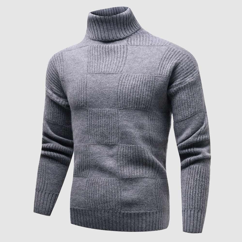 Herren Rollkragenpullover Figurbetonter Baumwolle Beige