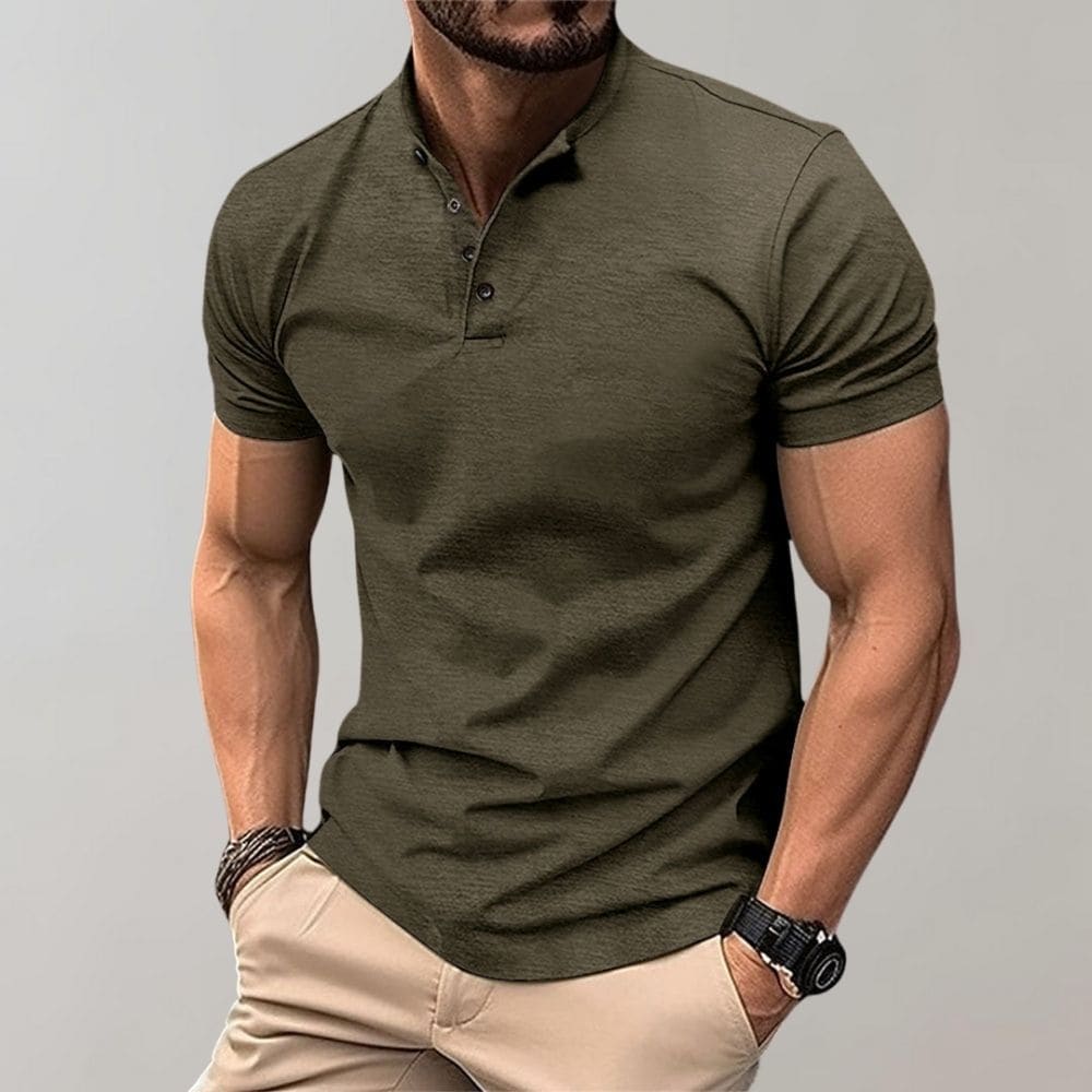Herren Polo-Shirt Klassischer Kragen Weiß - Norvielle