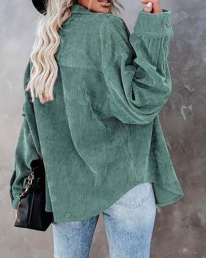 Herren Cordjacke Weinlese Olivgrün