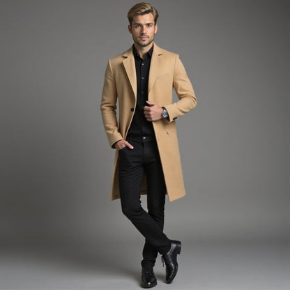 Herren Wintermantel Slim Fit Klassisch