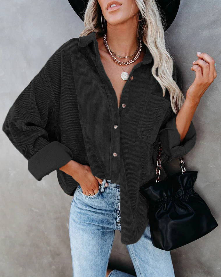 Herren Cordjacke Weinlese Olivgrün