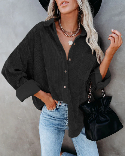 Herren Cordjacke Weinlese Olivgrün