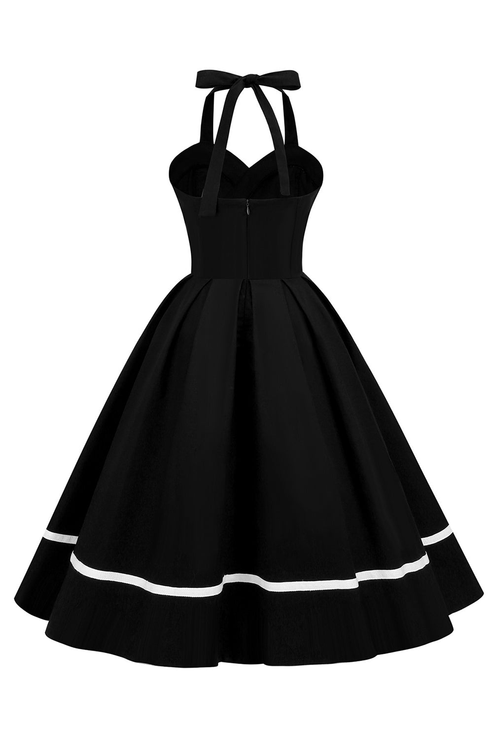 Damen Pin-Up Kleid V-Ausschnitt Vintage Stil 50er Jahre - Norvielle
