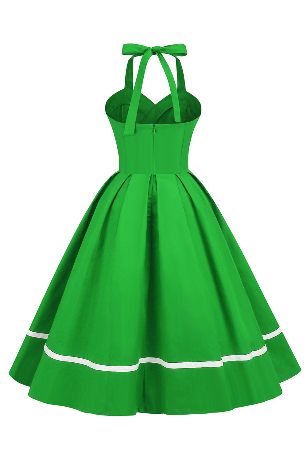 Damen Pin-Up Kleid V-Ausschnitt Vintage Stil 50er Jahre