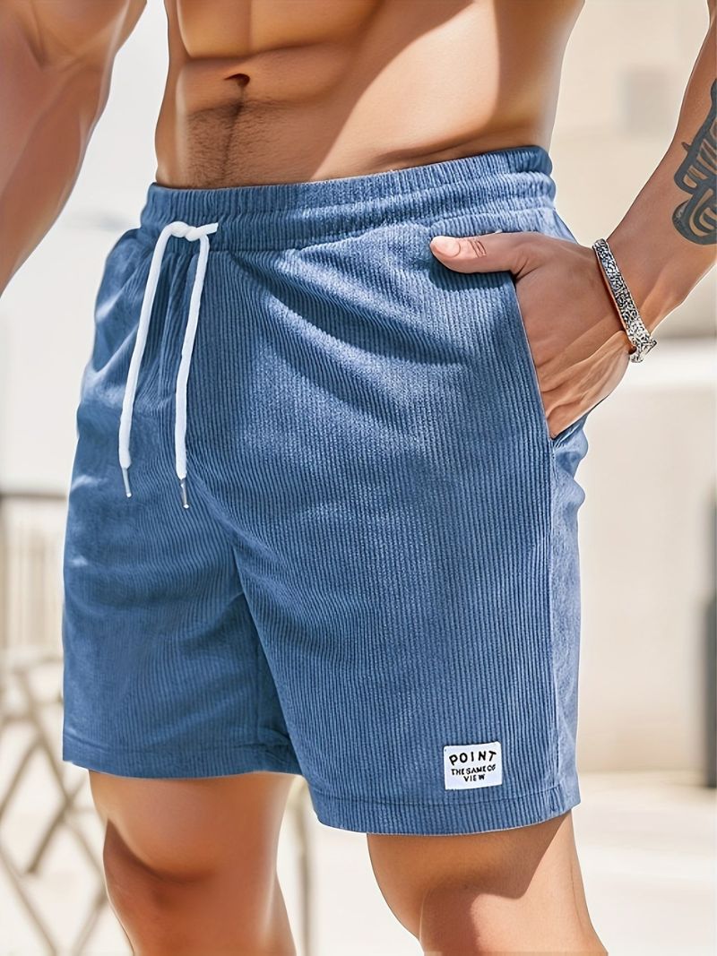 Herren Cordshorts Lässig Kordelzug Beige
