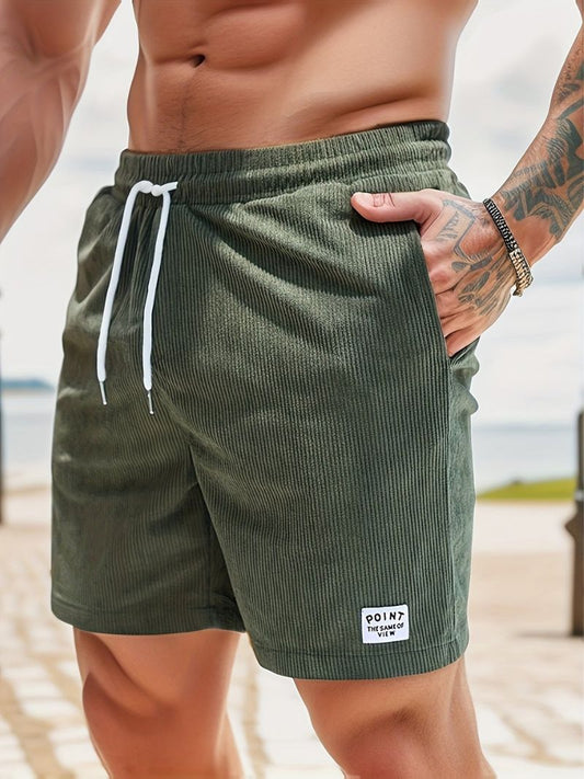 Herren Cordshorts Lässig Kordelzug Beige - Norvielle