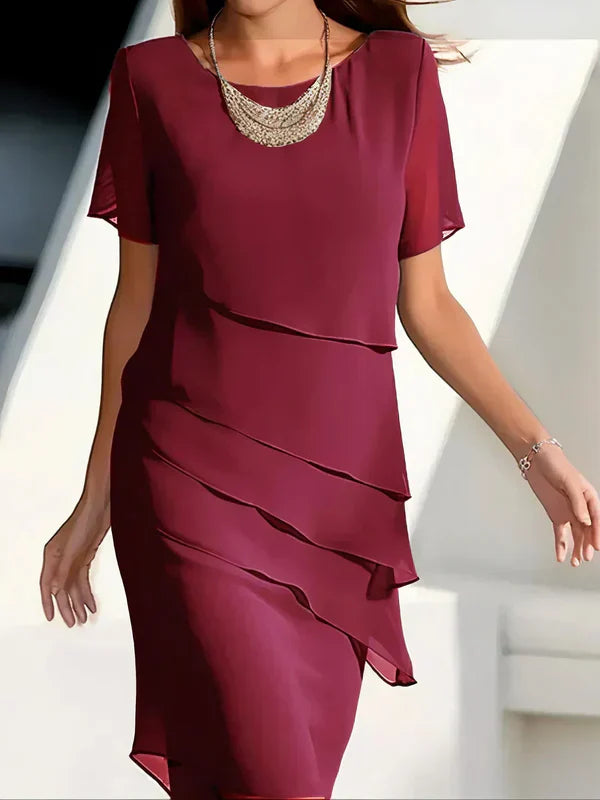 Damen Sommerkleid Schichten Elegantes