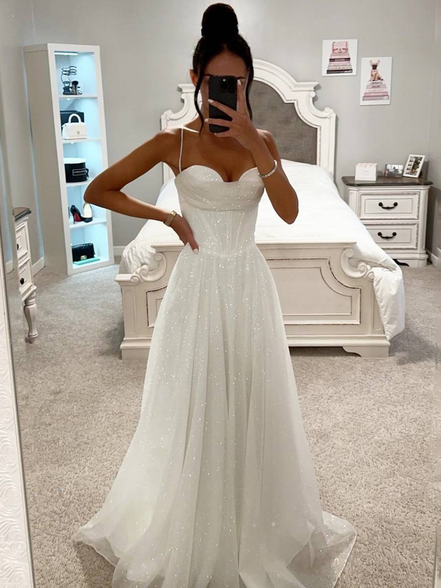 Damen Abendkleid Ärmellos Feine Träger Lang Elegant Zeremonie