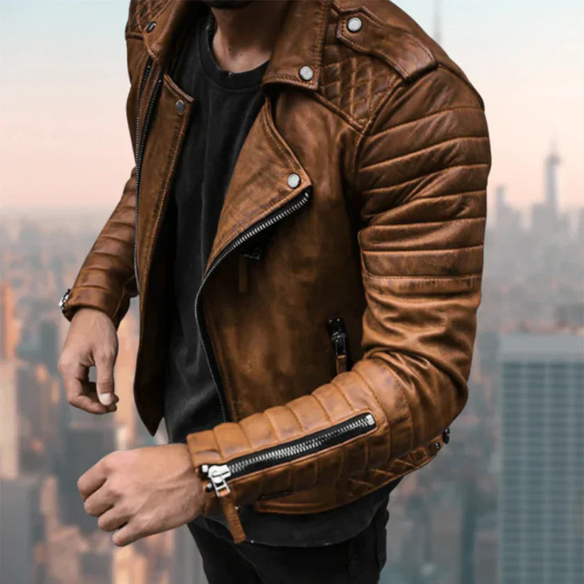 Lederjacke Warm Norvielle Damen Ledermantel