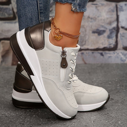 Damen Plateau Sneaker Bequem