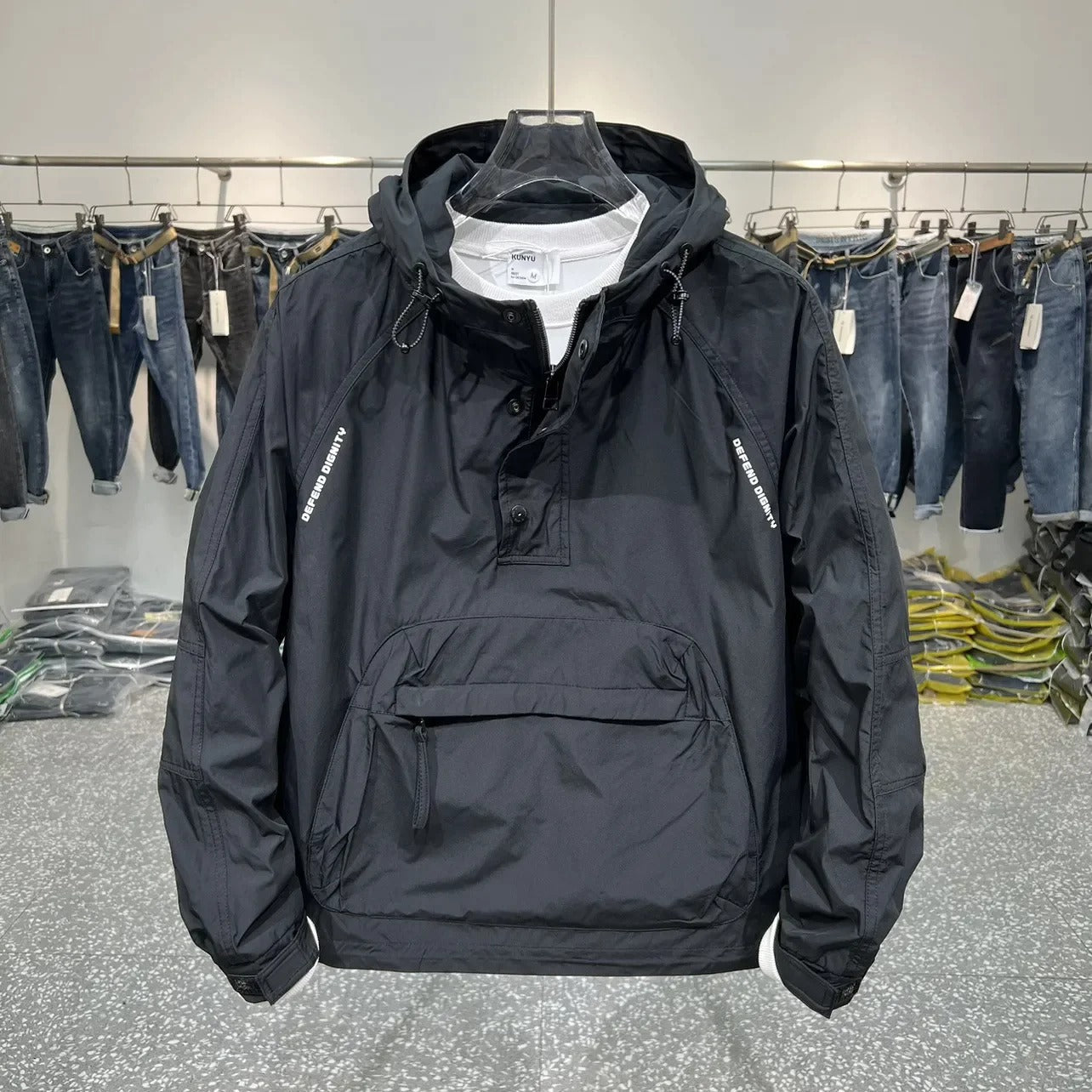 Norvielle Herren Windbreaker Kapuze Wasserdicht