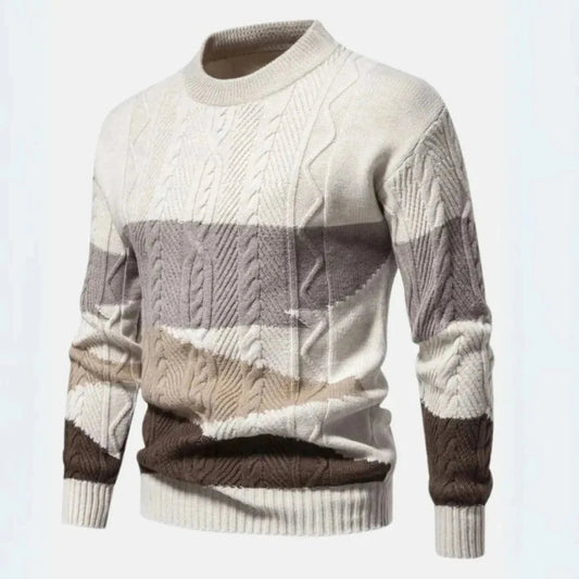Norvielle Herren Pullover Kabelstrick Farbverlauf - Norvielle