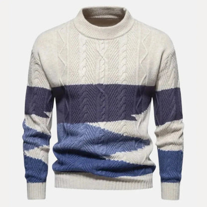 Norvielle Herren Pullover Kabelstrick Farbverlauf