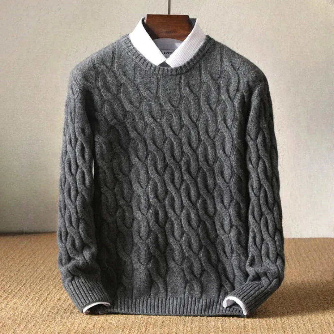 Norvielle Kabelstrickpullover Unisex Klassisch