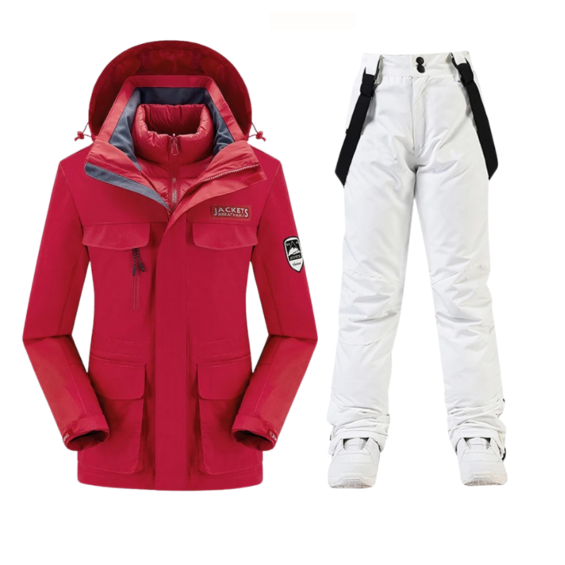 Damen Skikombination Jacke Hose Wasserdicht - Norvielle