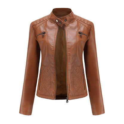 Damen Modische Jacke mit Gesteppter Schulterpartie