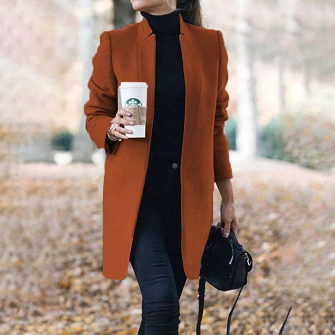 Damen Blazer Einfarbig Büro Look Elegant