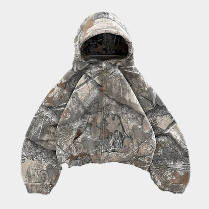 Herren Camouflage-Hoodie Reißverschluss Kapuzenpullover Lockere - Norvielle