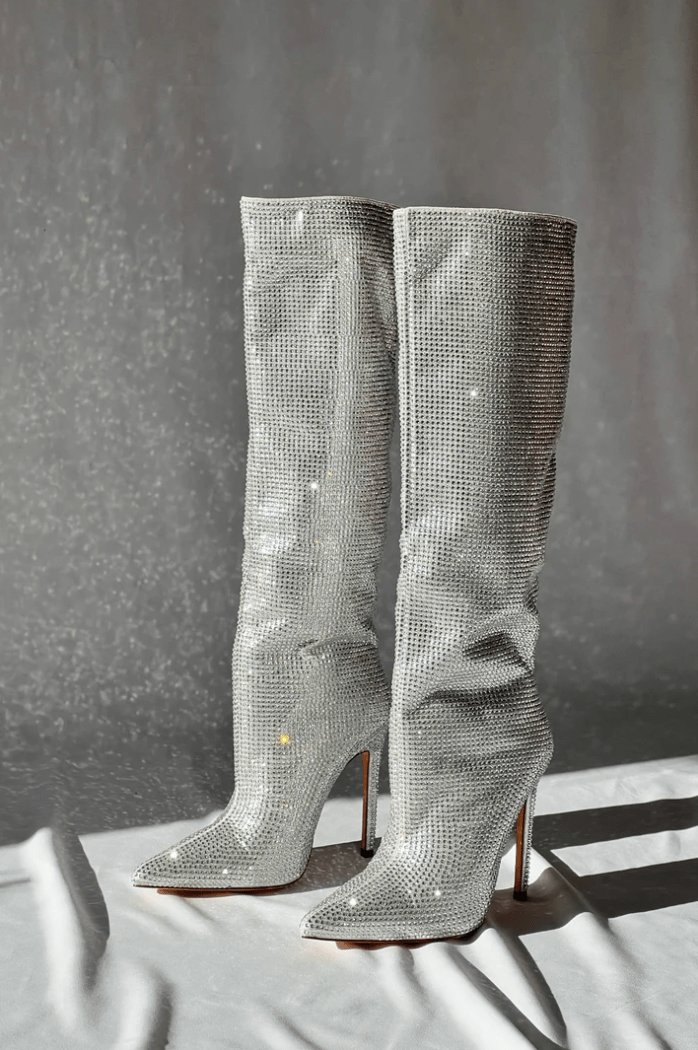 Chloé Damen Overknee-Stiefel Strass