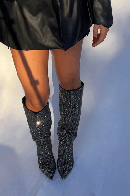Chloé Damen Overknee-Stiefel Strass