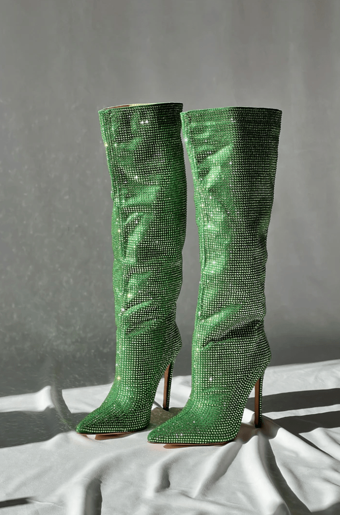 Chloé Damen Overknee-Stiefel Strass