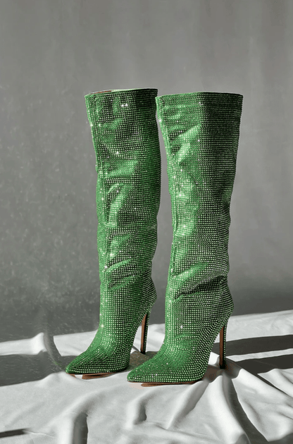 Chloé Damen Overknee-Stiefel Strass