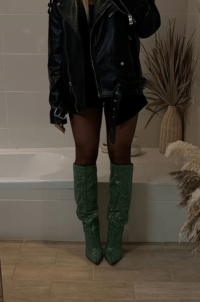 Chloé Damen Overknee-Stiefel Strass