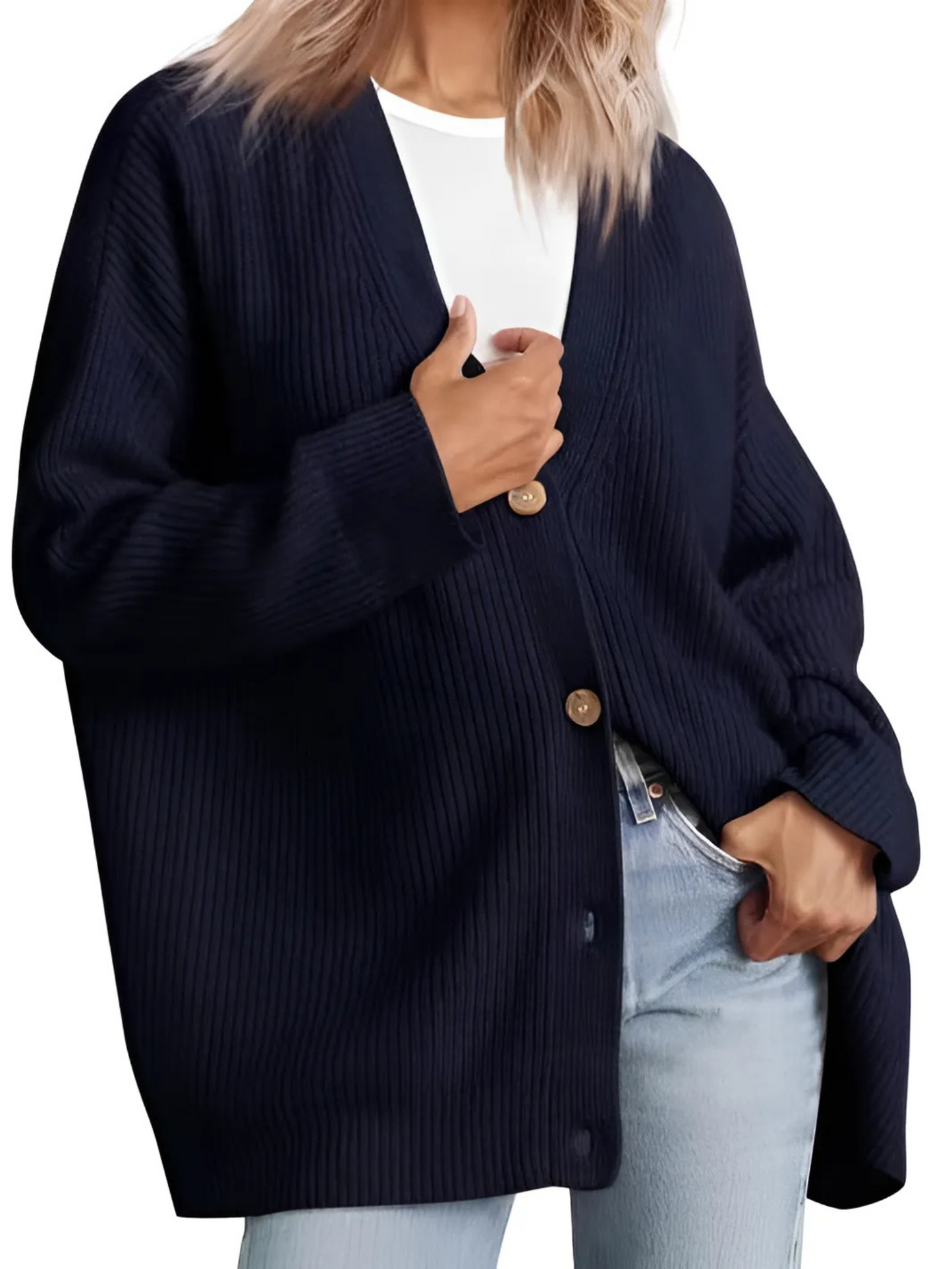 Damen Cardigan Oversized Leicht