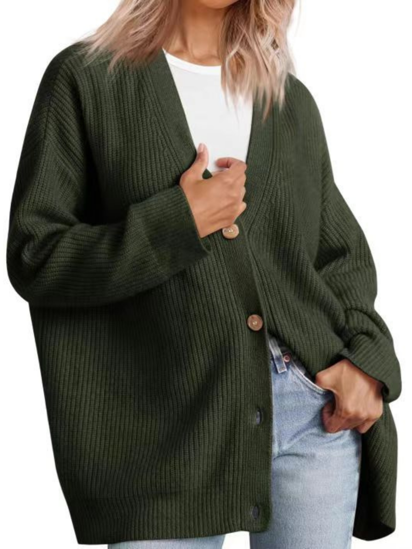 Damen Cardigan Oversized Leicht