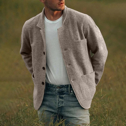 Herren Strickjacke Funktionale Taschen Lässige Passform - Norvielle
