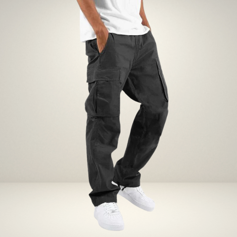 Herren Cargo-Hose Baumwolle Gerade Schnitt Beige - Norvielle