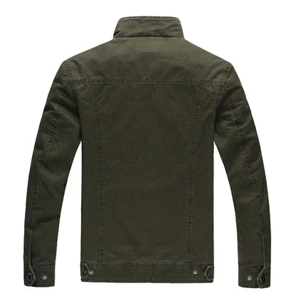 Cargo Jacke - Army grün - Feldjacke - Militärische Einsatzjacke - Herrenjacke-Chaps Herrenmode