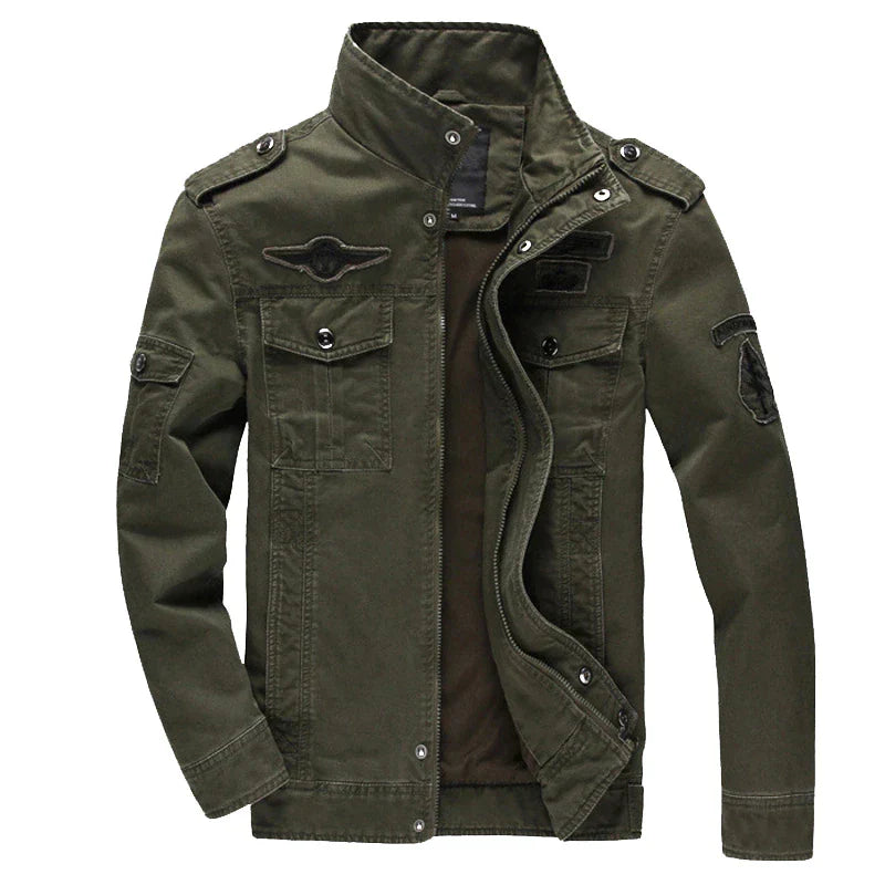 Herren Cargo-Jacke Reißverschluss Militärstil Übergang - Norvielle