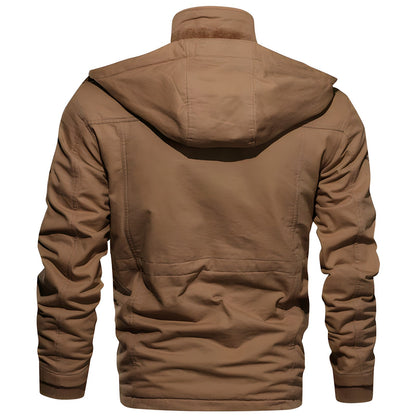 Cargo-Jacke | Mit Kapuze | Taschen | Fleecegefütterte Jacke | Herren-Winterjacke-Chaps Herrenmode