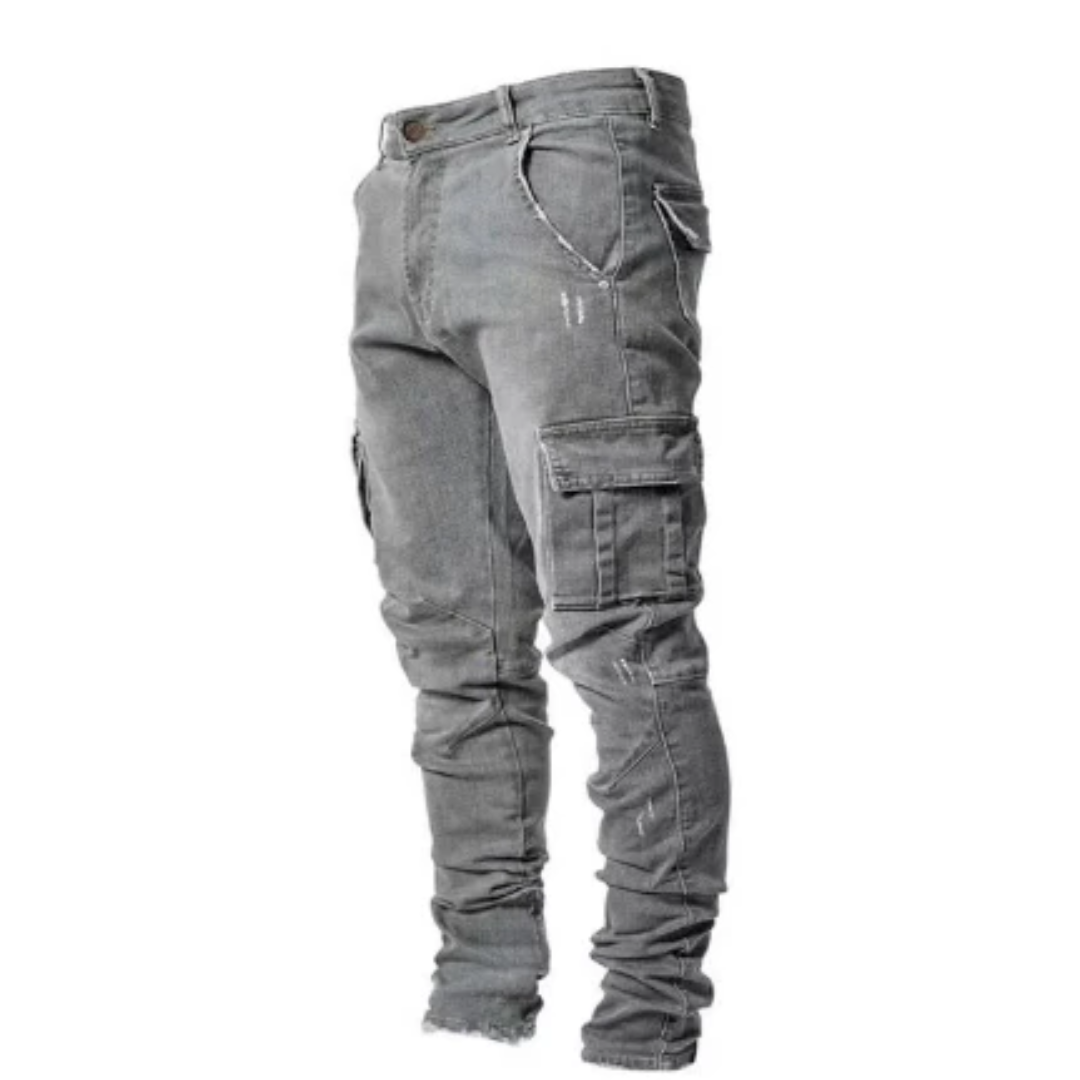 Männer Skinny Jeans Cargo Lässig Mit Taschen - Norvielle