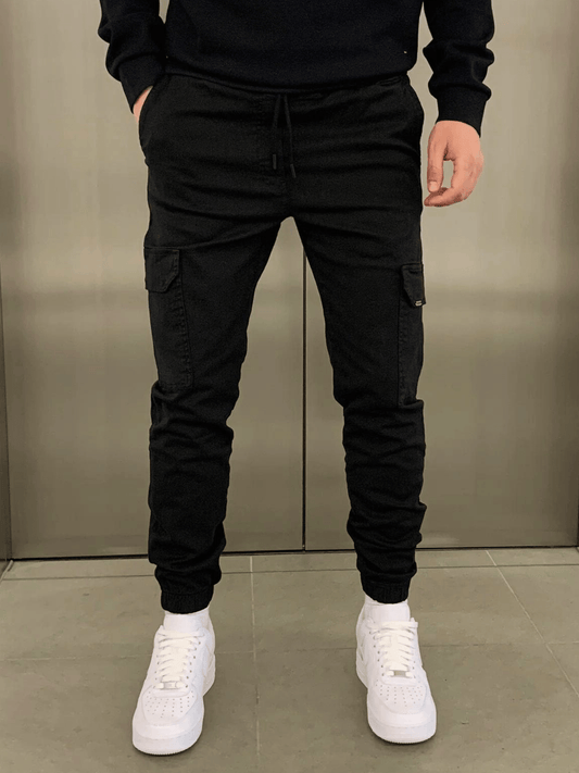 Herren Cargo Jogger Skinny Cargohosen Drawstring - Norvielle