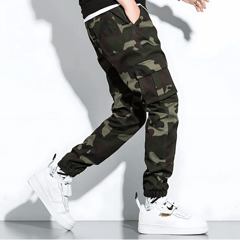 Cargo-Jogginghose | Camouflage | Slim Fit | Cargohose | Herrenhose-Chaps Herrenmode