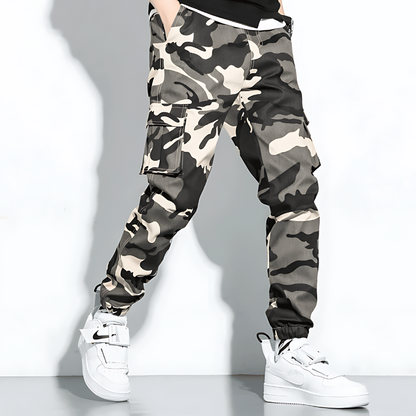 Cargo-Jogginghose | Camouflage | Slim Fit | Cargohose | Herrenhose-Chaps Herrenmode