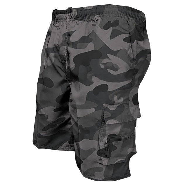 Herren Cargo-Shorts Lange Freizeit-Shorts Camouflage - Norvielle