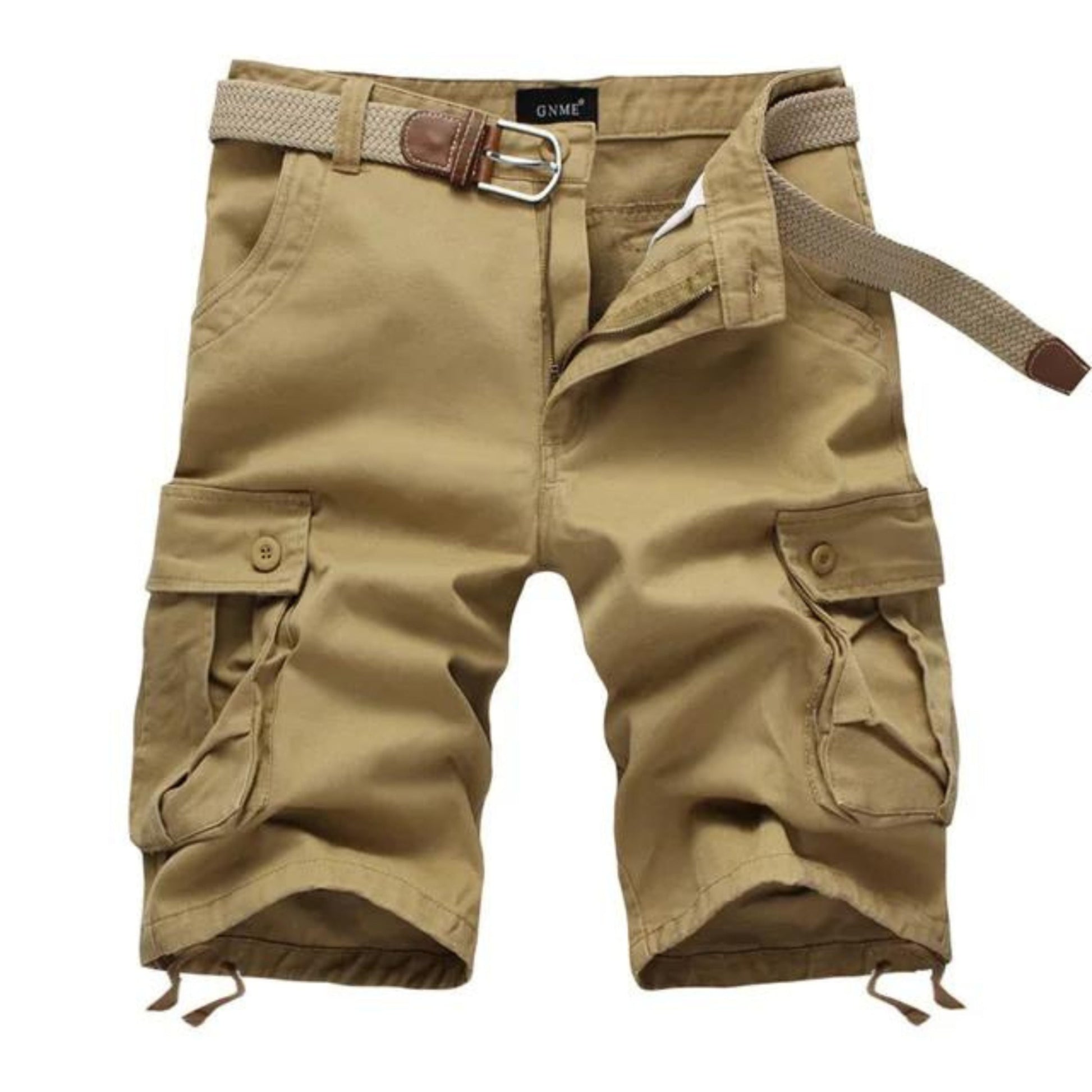 Herren Cargo-Shorts Lange Freizeit-Shorts Mit Gürtel - Norvielle