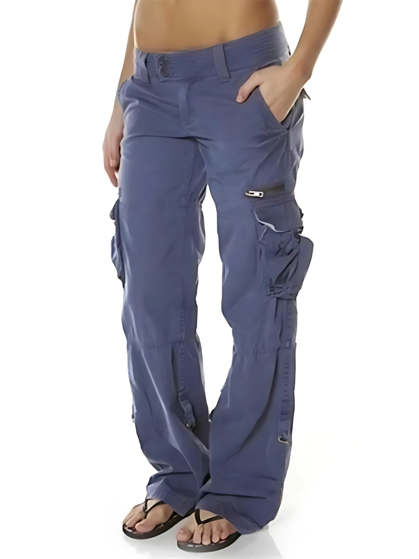 Damen Cargo-Hose Lockerer Schnitt Mit Taschen
