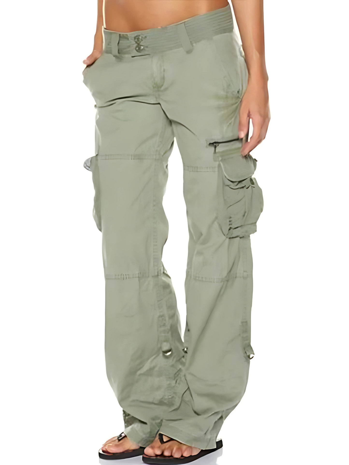 Damen Cargo-Hose Lockerer Schnitt Mit Taschen