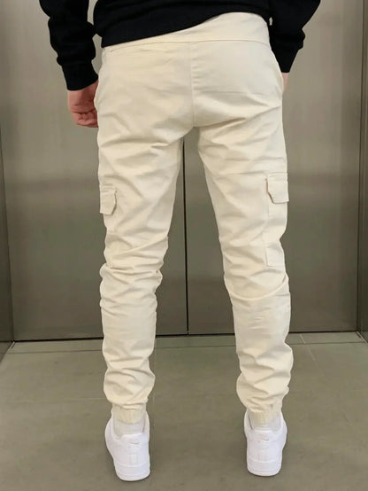 Cargohose - Herren Drawstring Skinny Cargohose-Chaps Herrenmode