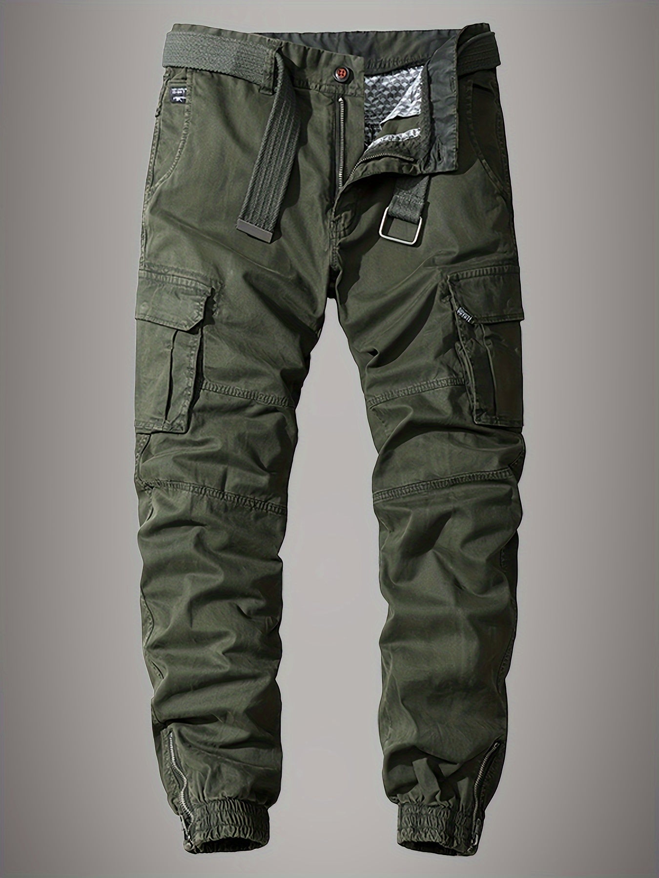 Männer Cargohose Gummizug Gürtel - Norvielle