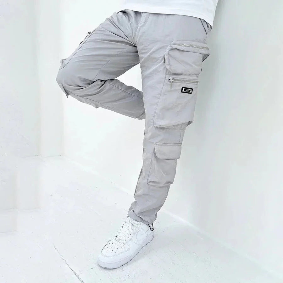 Herren Cargo-Jogginghosen Bequem Mit Taschen Schwarz - Norvielle