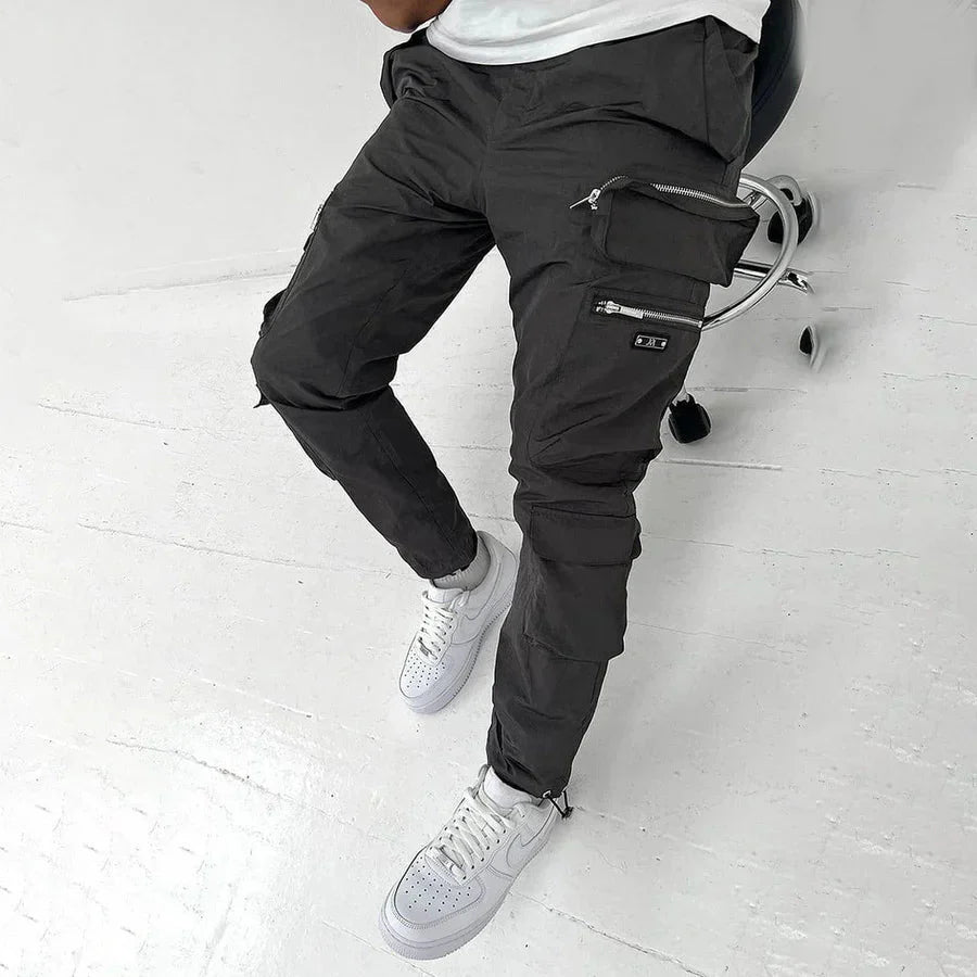 Cargohosen | Bequem | Taschen | Cargojogginghosen | Herrenhosen-Schwarz-S-Chaps Herrenmode